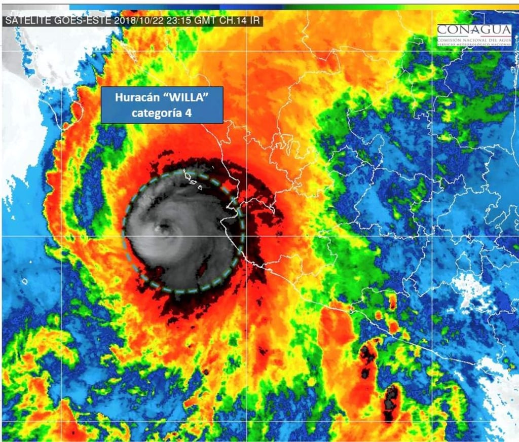 CFE estima afectaciones en seis estados por huracán 'Willa'
