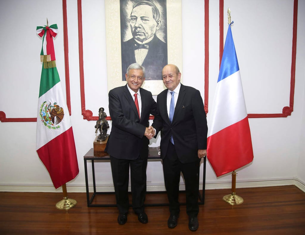 AMLO se reúne con ministro de Relaciones Exteriores de Francia