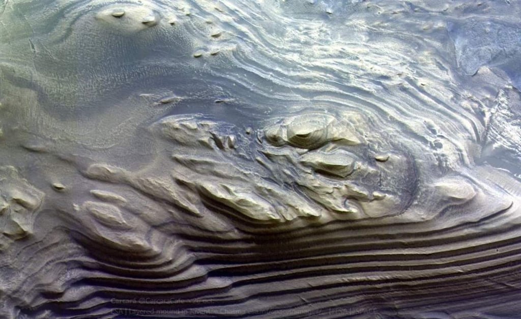 Muestran sedimentos estratificados en Marte