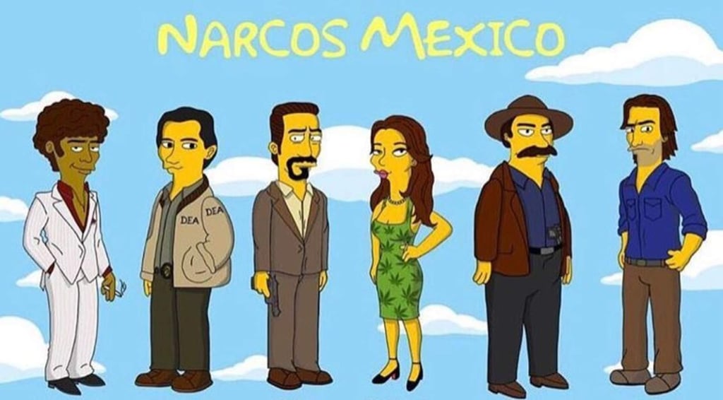 'Simpsonizan' a los personajes de Narcos: México