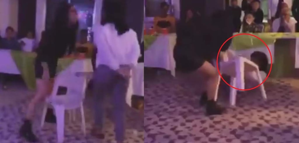 VIRAL: Juego de las sillas termina en pelea entre mujeres
