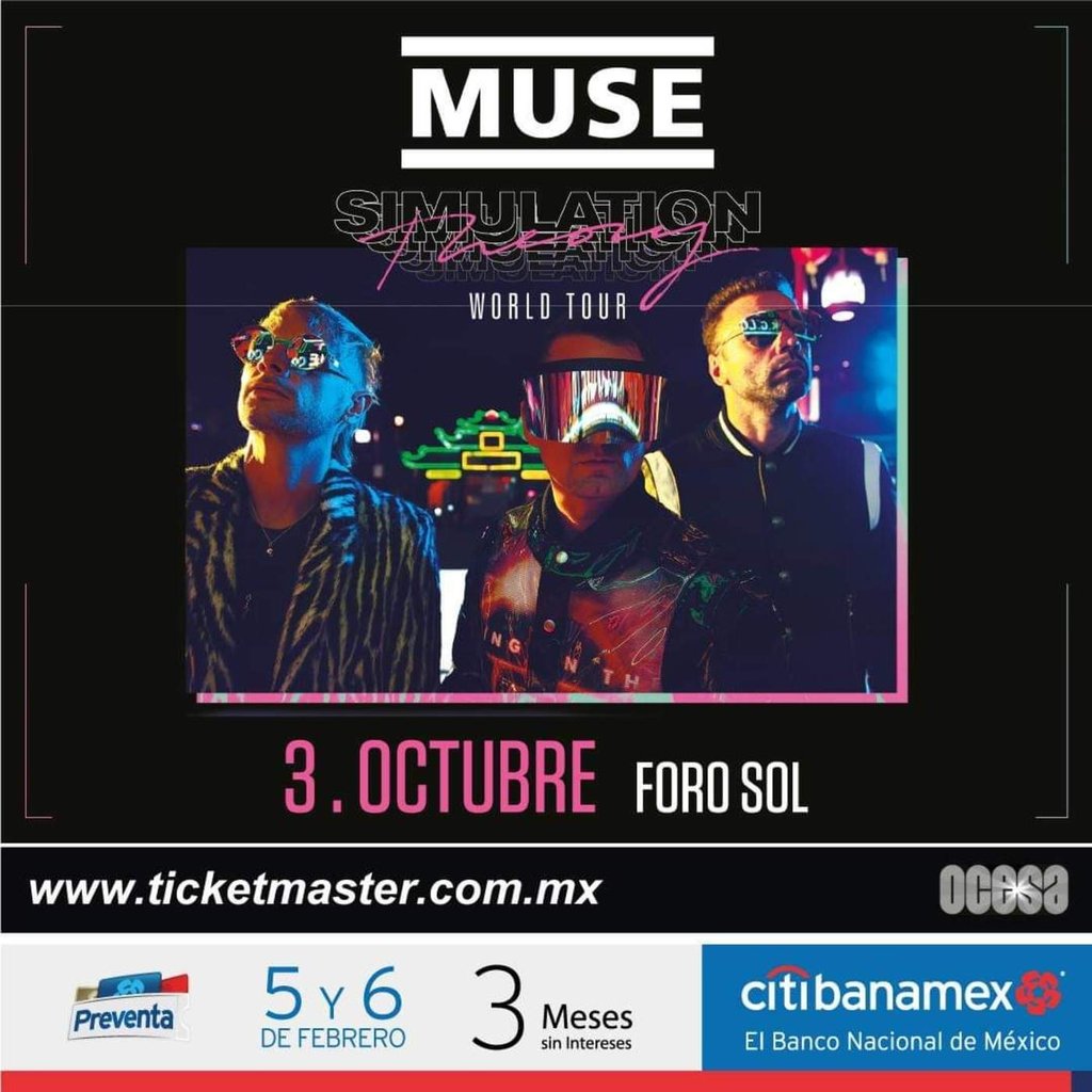 Muse anuncia concierto en el Foro Sol en octubre