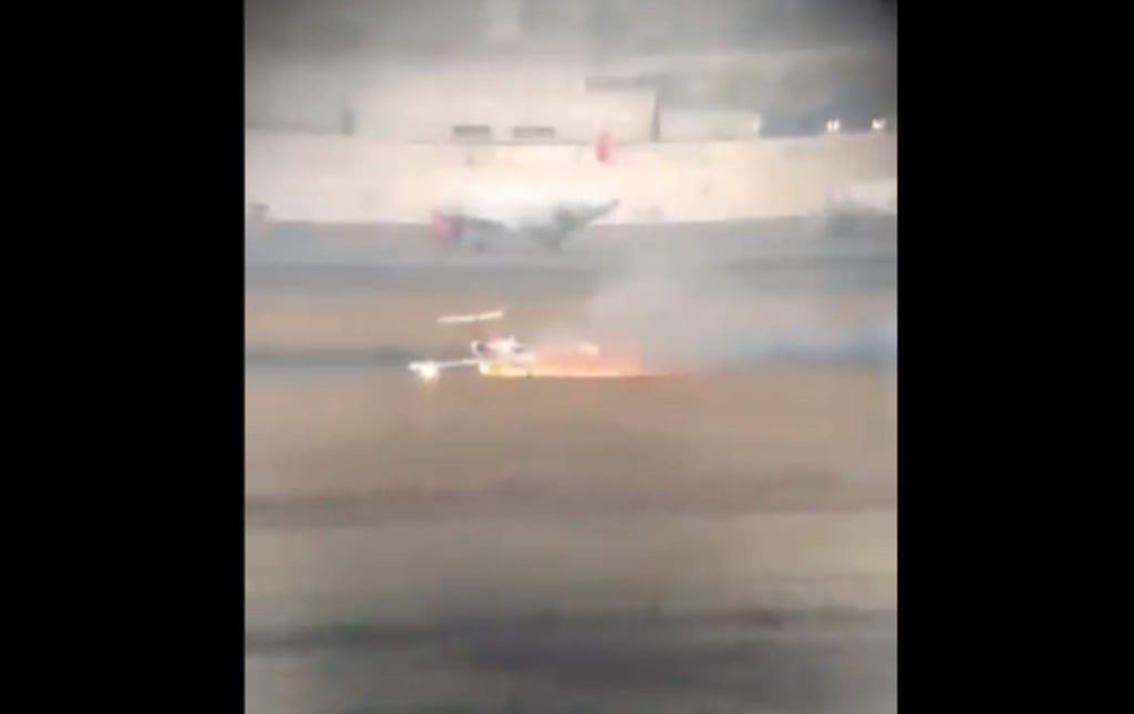 Se incendia avioneta en aeropuerto de Toluca; no hay lesionados
