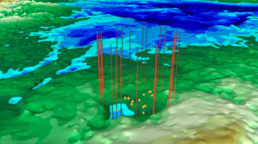 Encuentran posible cráter de meteorito bajo hielo de Groenlandia