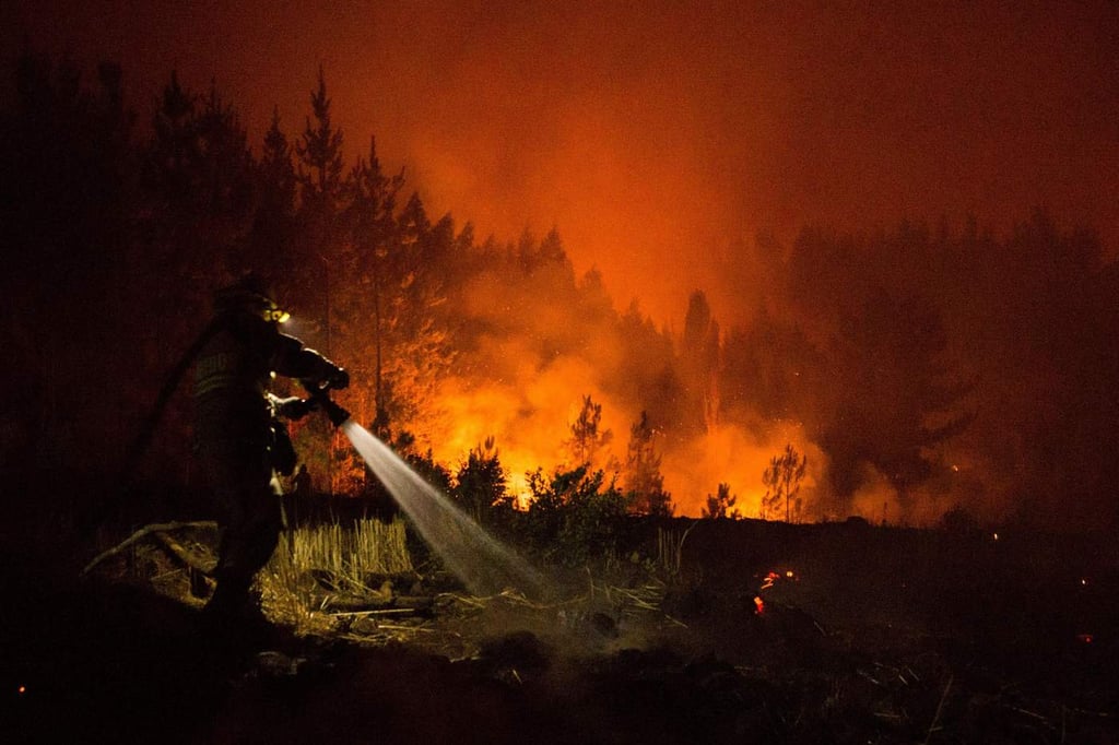 Reportan más de 40 incendios activos en Chile