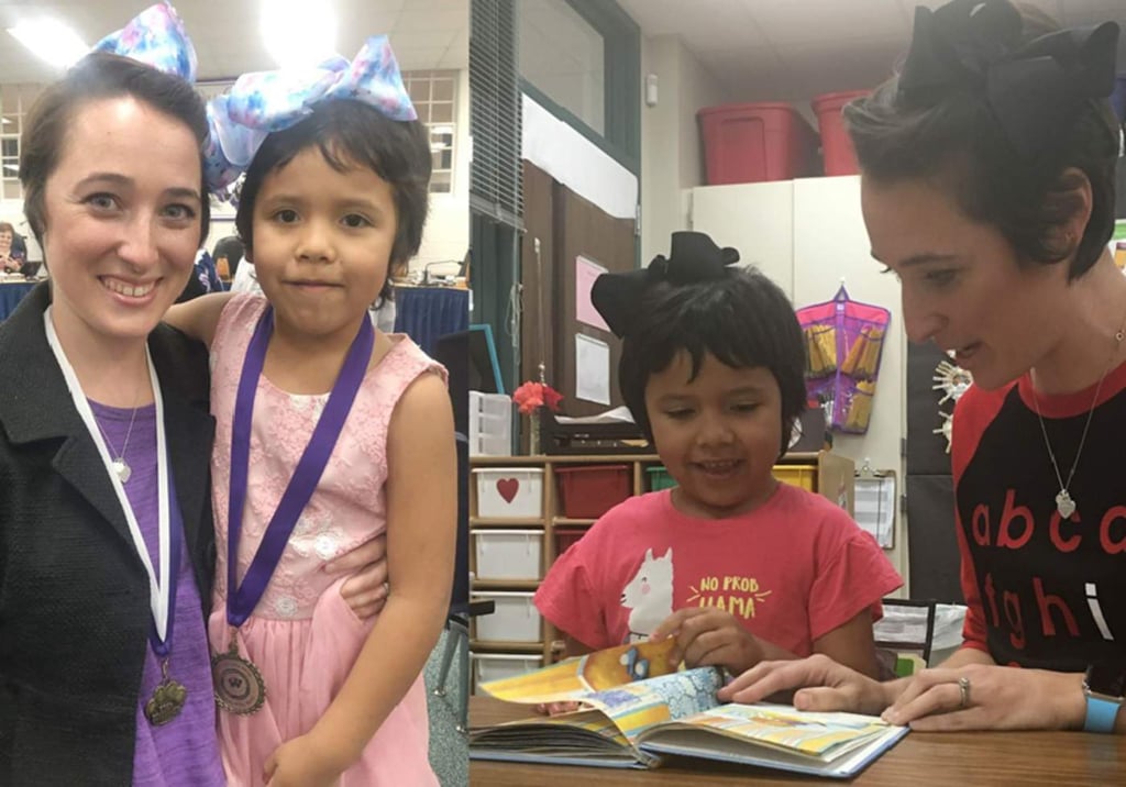 Maestra se corta el cabello en solidaridad a niña que sufría bullying