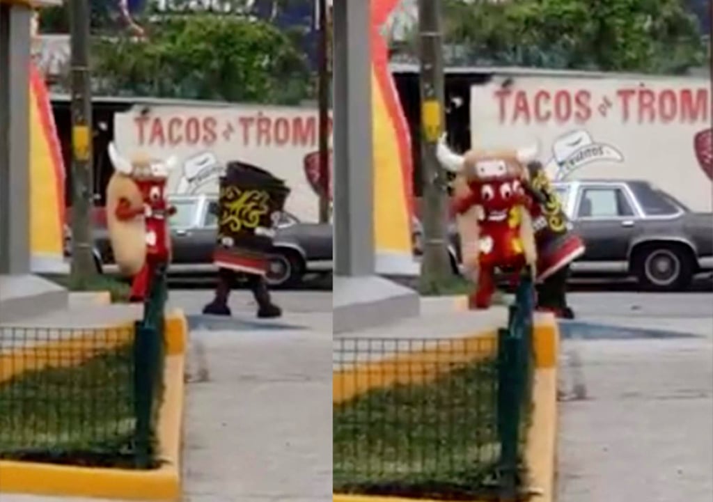 Captan pelea de botargas de café y hotdog de tienda