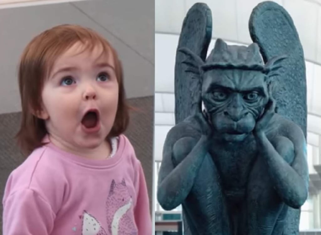 Aeropuerto pone una gárgola animada a interactuar con pasajeros