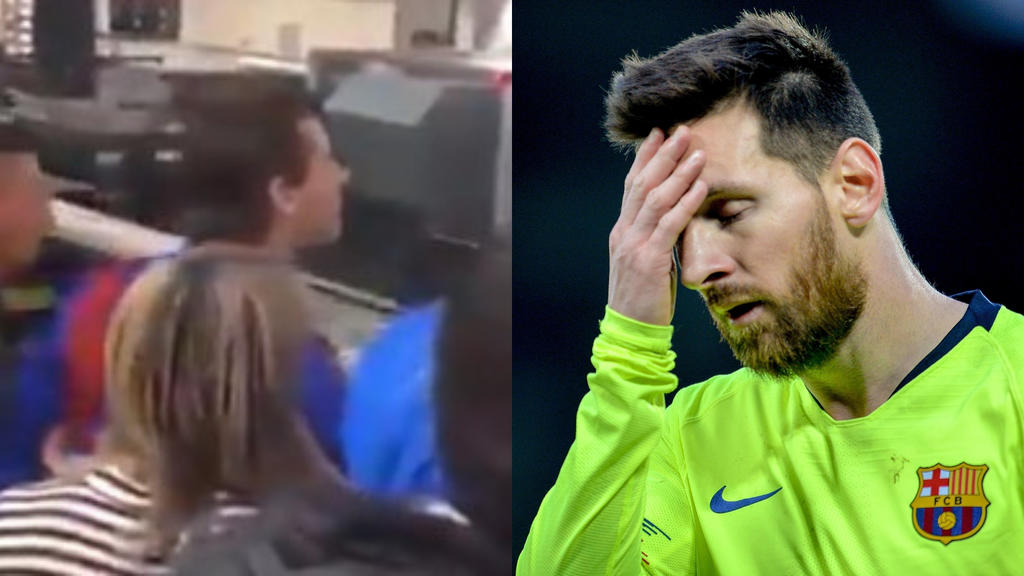 VIDEO: Aficionados del Barcelona reclaman a Messi en el aeropuerto