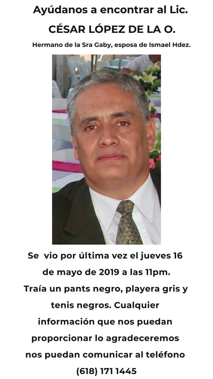 Reportan desaparecido a cuñado de Ismael Hernández