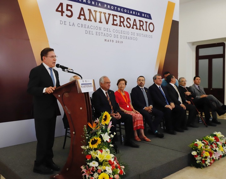 Colegio de Notarios del Estado de Durango cumple 45 años