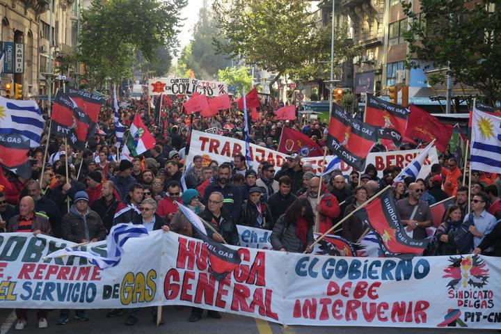 Temen desabasto de gas en Uruguay por paro sindical