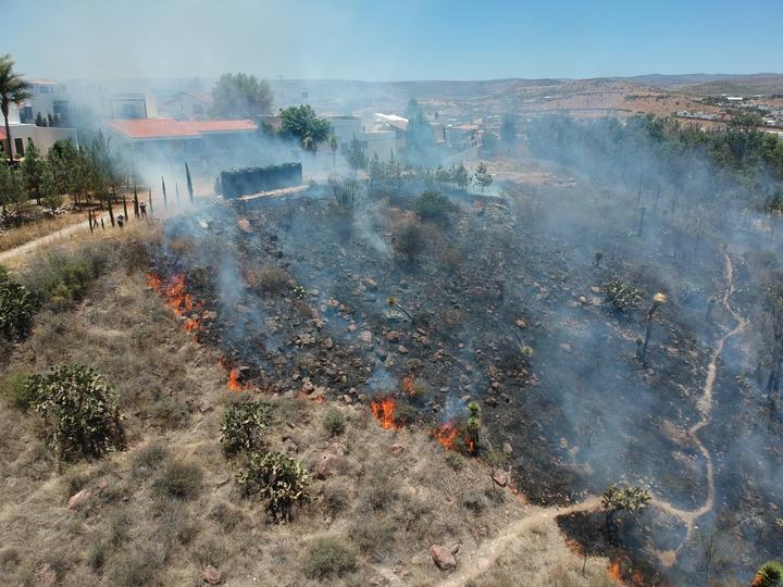 Evalúan daños en incendio del Sahuatoba