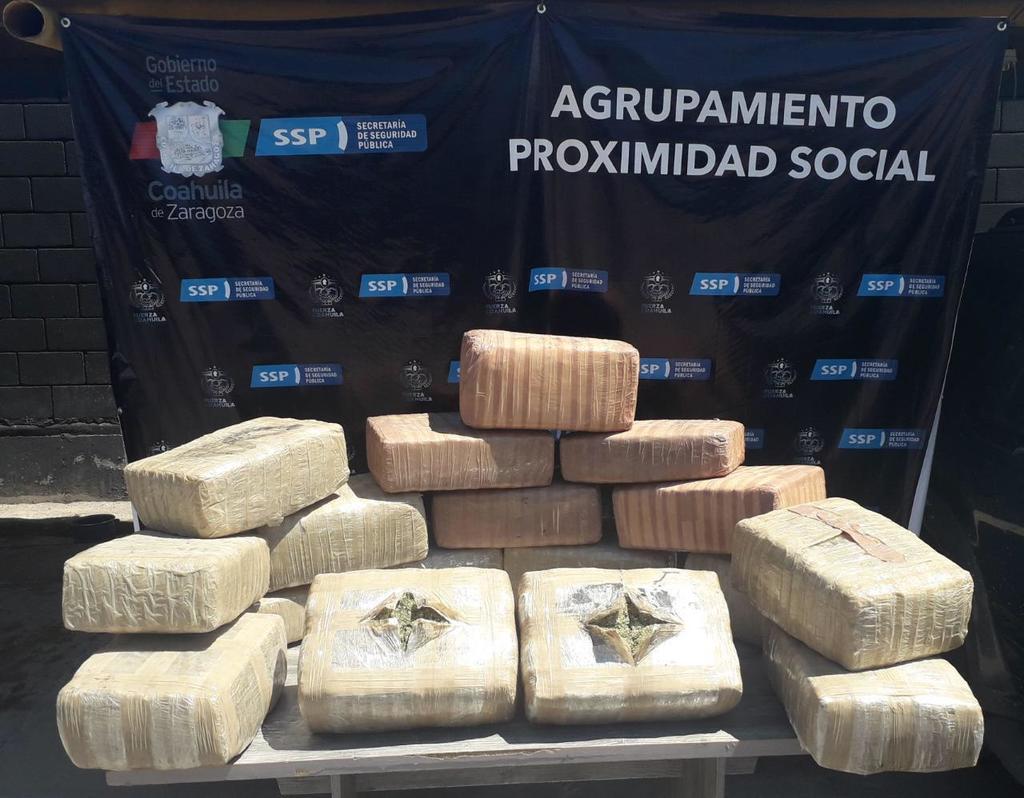 Decomisan 100 kilos de marihuana en los límites de Coahuila con Durango