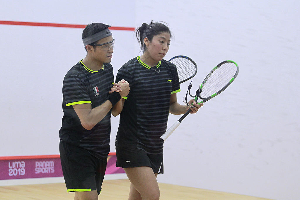 Dupla mexicana gana plata en dobles mixto de squash en Lima 2019