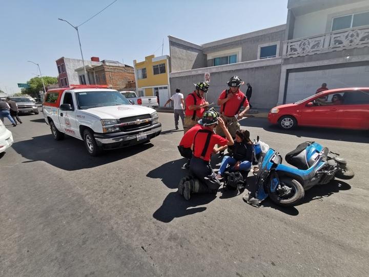 Chocó contra un taxi