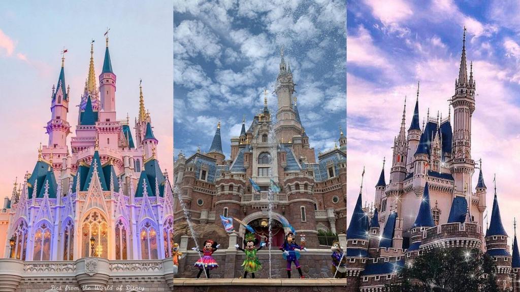¿Cuáles son los castillos que tiene Disneyland?