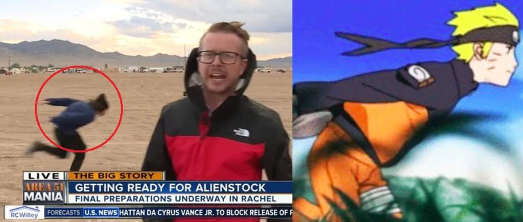 VIRAL: Llegan al Área 51 corriendo como 'Naruto'