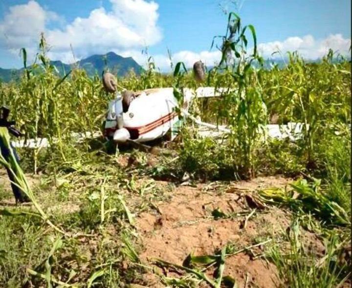 5 lesionados en desplome de avioneta en Tamazula