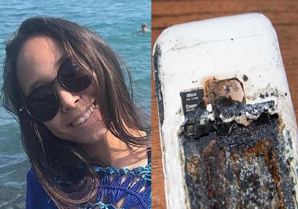 Le explota su teléfono celular mientras escuchaba música en la cama