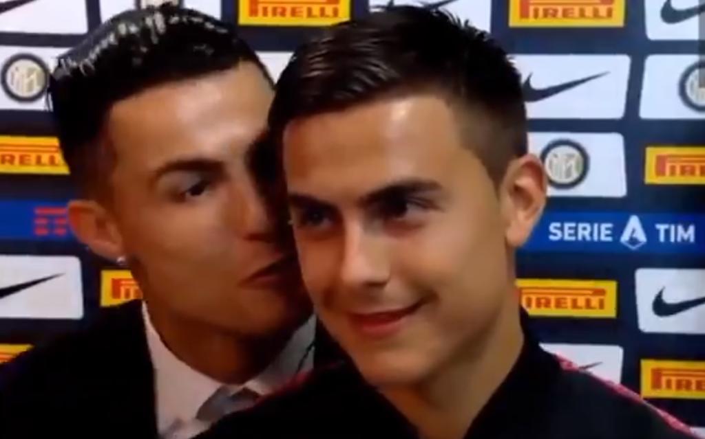 VIDEO: Cristiano Ronaldo besa a Paulo Dybala durante entrevista