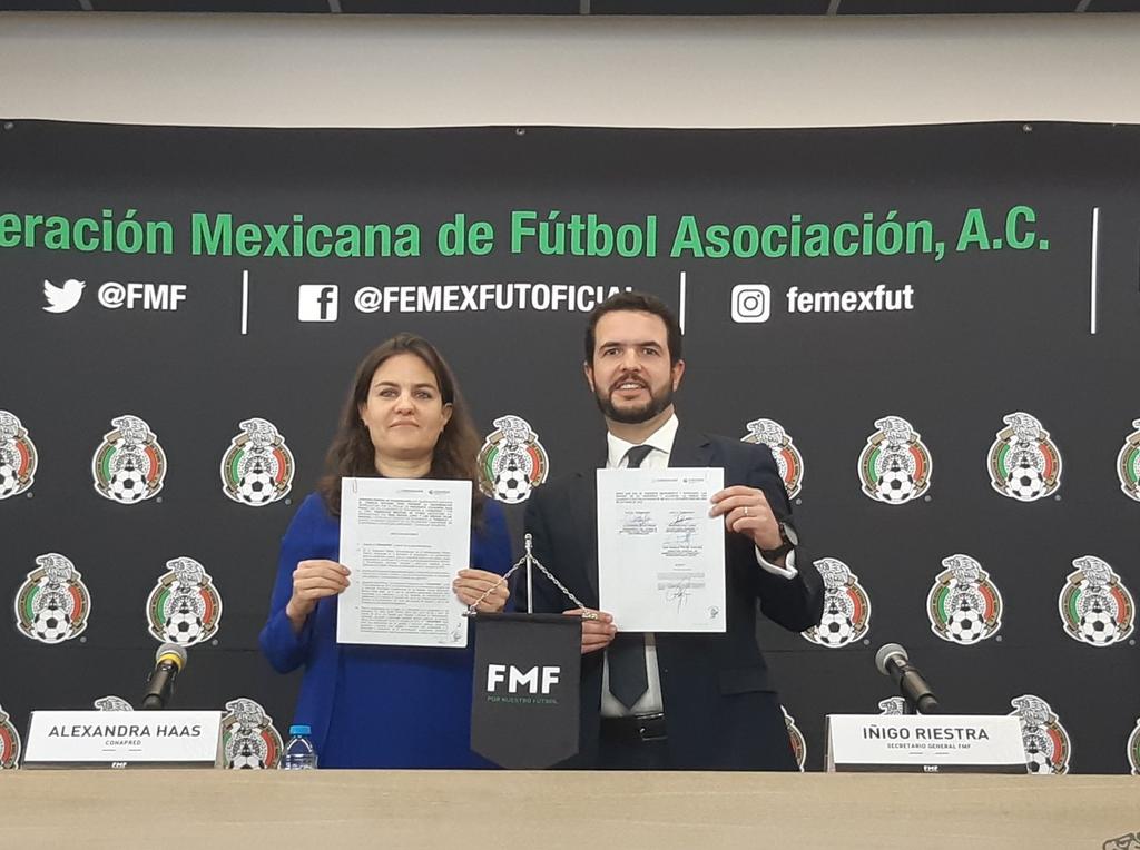 Conapred y Femexfut firman convenio para erradicar la discriminación