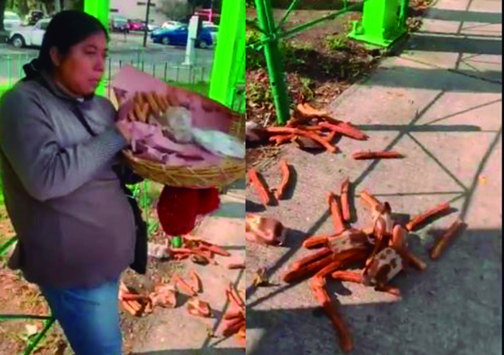 VIDEO: Autoridades tiran churros de vendedora y denuncia en redes