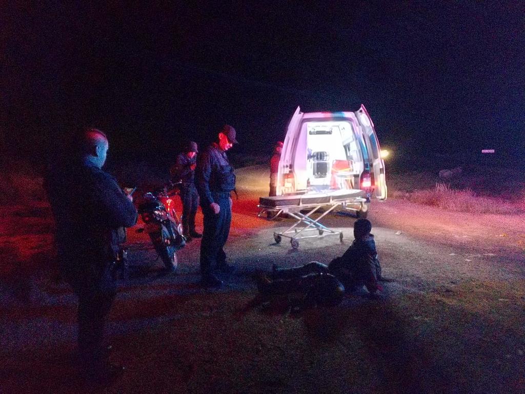 Joven sufre accidente de moto en Ceballos