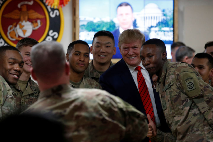 Donald Trump llega de sorpresa a Afganistán