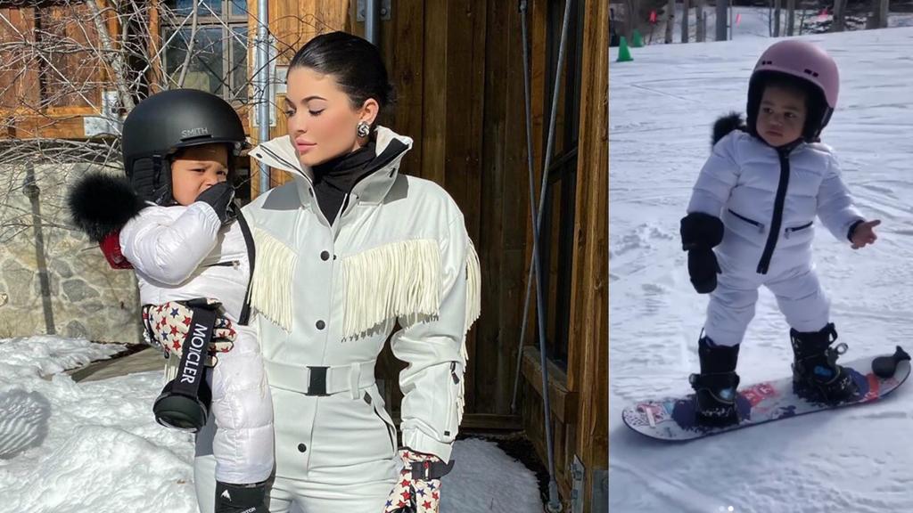 Hija de Kylie Jenner emociona en redes tras video esquiando