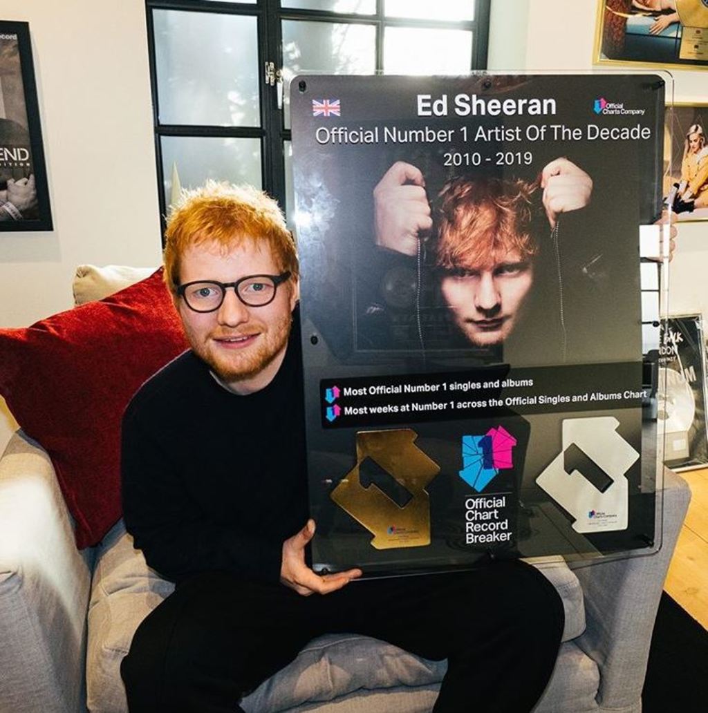 Ed Sheeran es el artista de la década