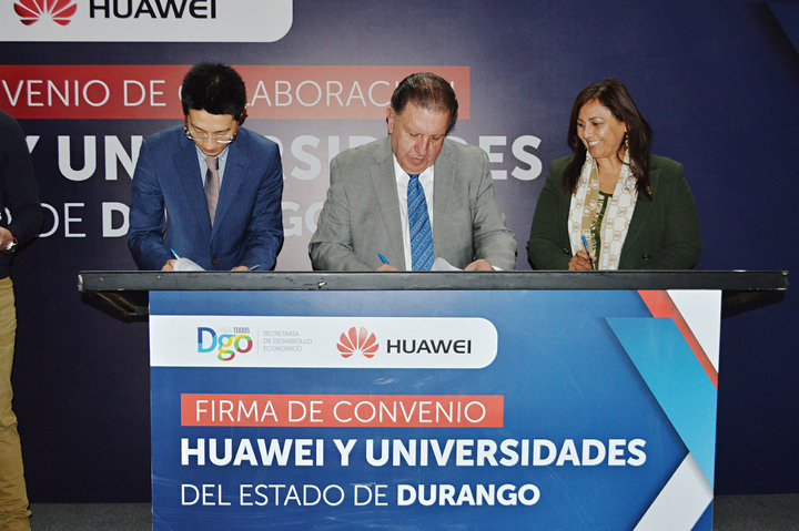 Firman convenio Gobierno de Durango y Huawei