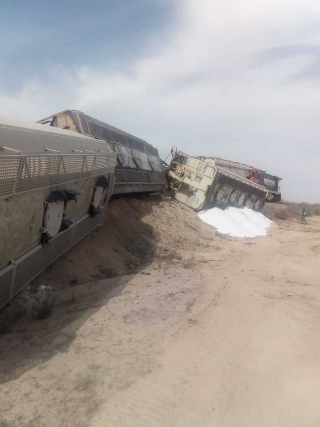 Se descarrilan seis vagones de tren