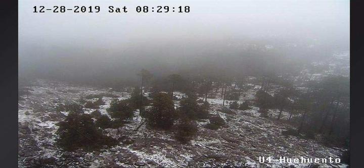 Cae nieve en el Cerro del Huehuento