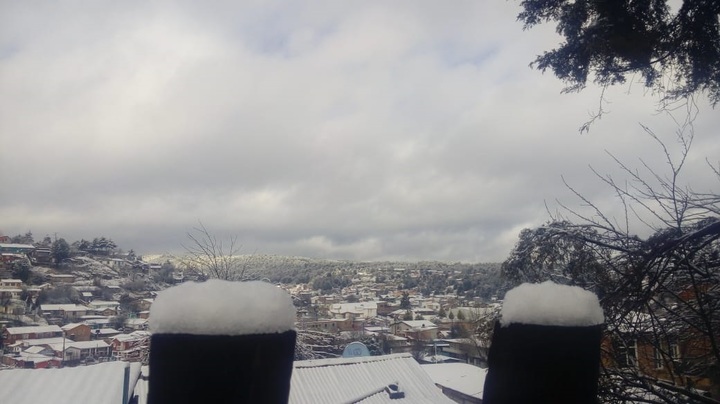 Poca nieve en El Salto, Pueblo Nuevo