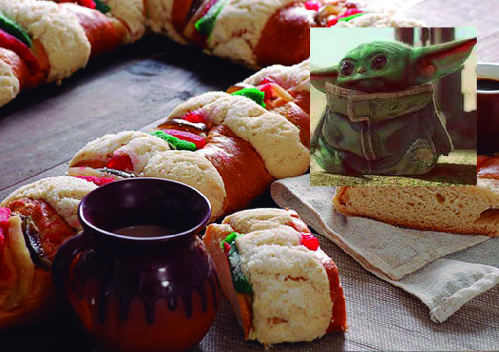 Panadería vende rosca de reyes con 'Baby Yoda' de 'muñequito'