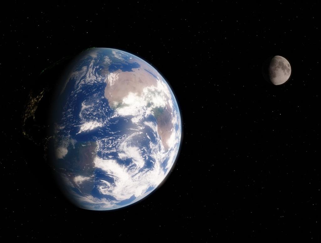 Así se ve la Tierra desde la Luna y viceversa en tiempo real