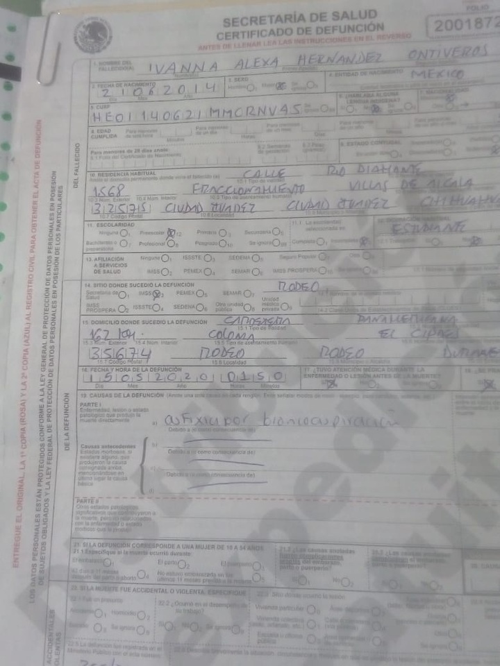 Menor en Rodeo no murió por Covid-19, aclaran