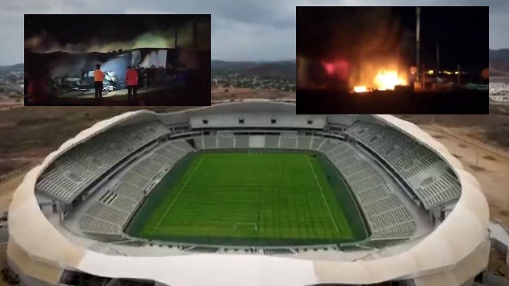 VIDEO:Se registra incendio en estadio de Mazatlán FC
