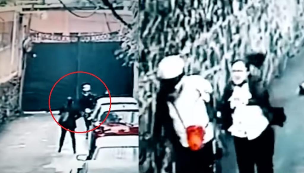 VIDEO: Mujer persigue y golpea a sujeto que acababa de asaltarla