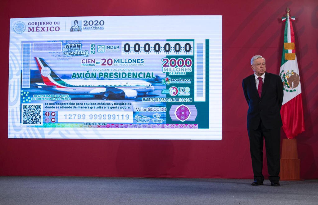 Reanudan venta de 'cachitos' de lotería para rifa del avión presidencial