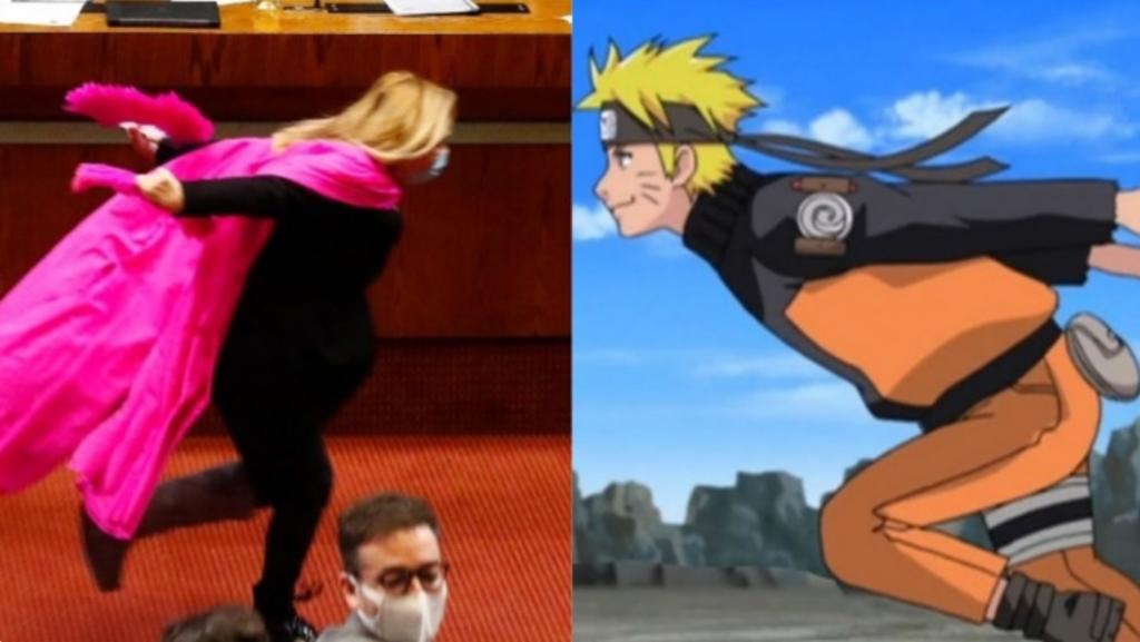 VIRAL: Diputada corre como 'Naruto' al celebrar aprobación de proyecto