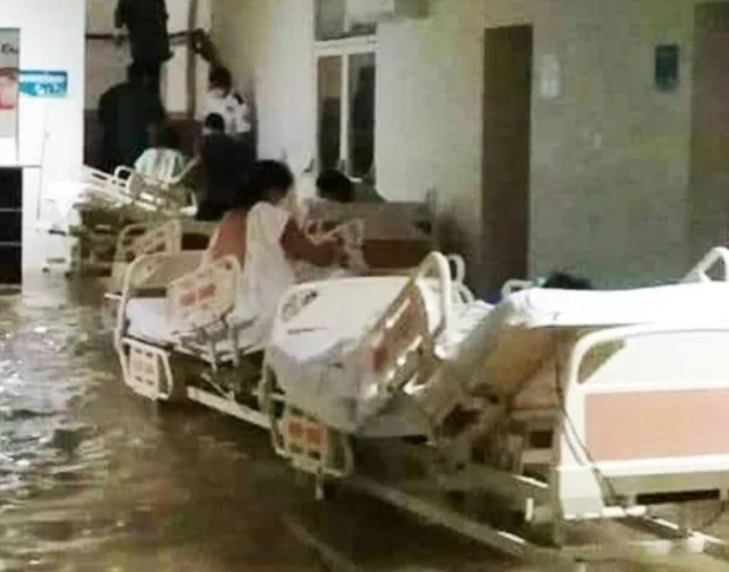 Difunden inundación en Hospital Materno de Reynosa por 'Hanna'