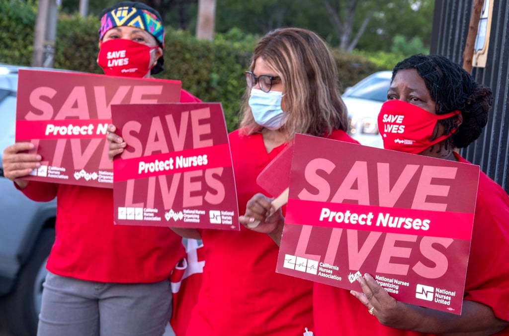 Enfermeras protestan en Miami por desprotección
