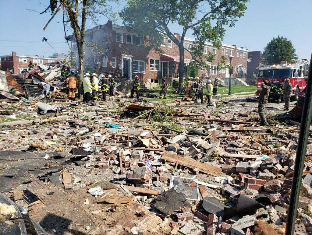 Reportan gran explosión en área residencial de Baltimore