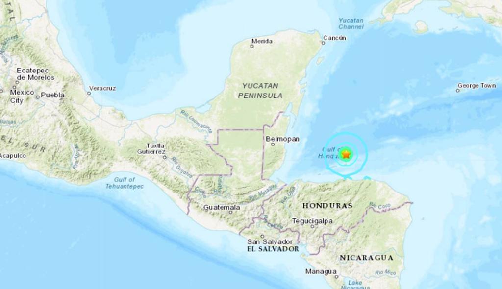 Reportan sismo de 5.7 en costas de Honduras; se percibe en Quinana Roo