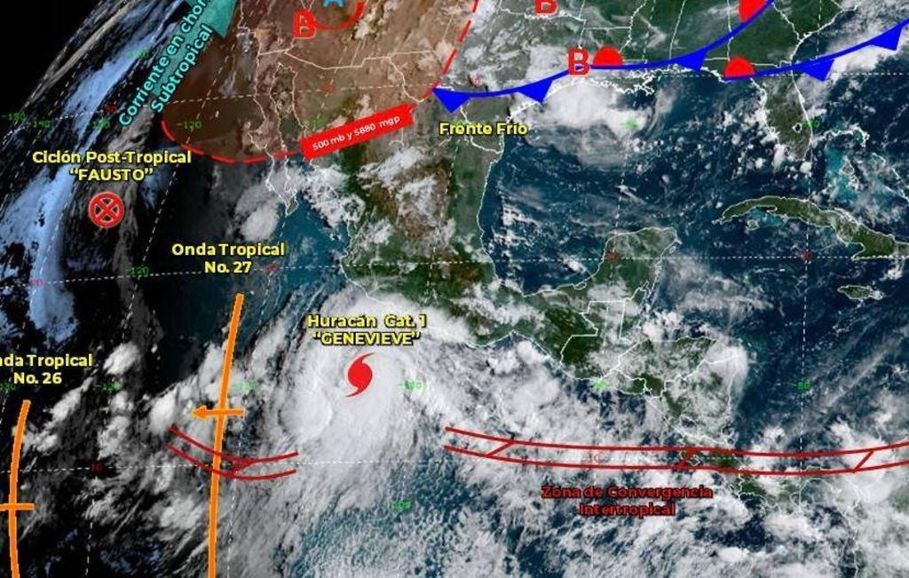'Genevieve' se convierte en huracán en el Pacífico mexicano