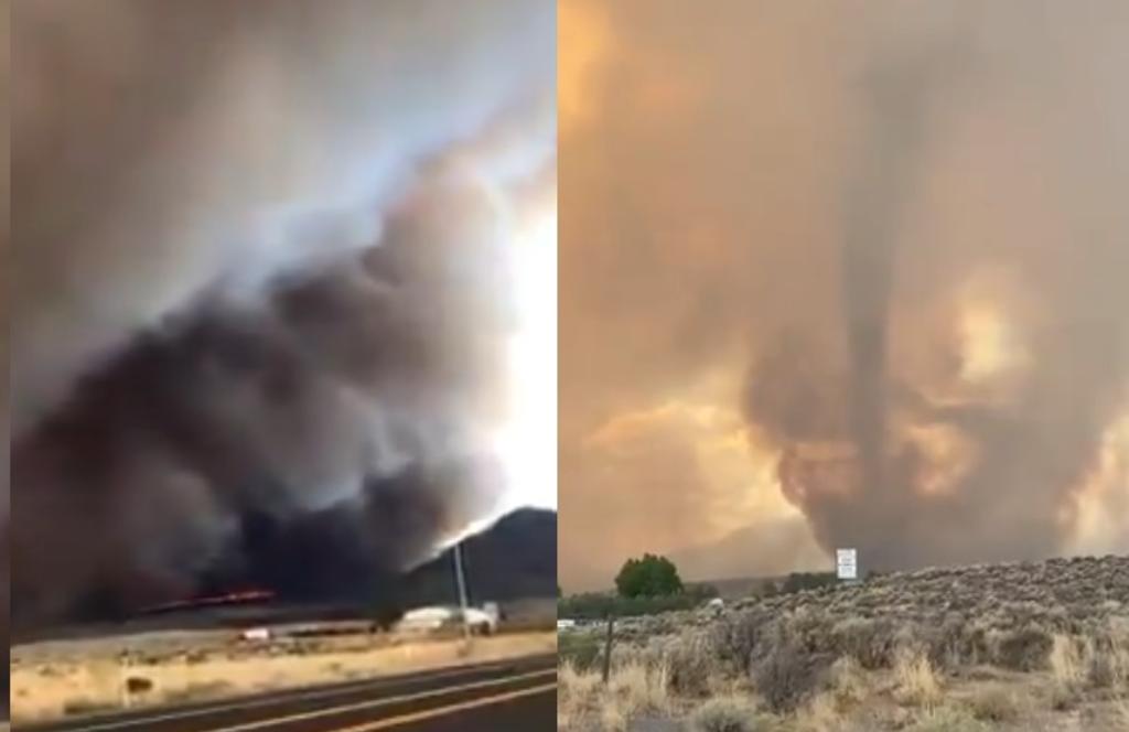 VIDEOS: Tornado de fuego arrasa en California