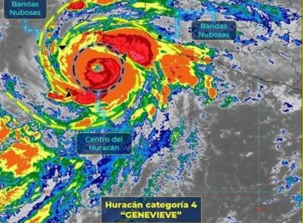 'Genevieve' se fortalece a huracán categoría 4