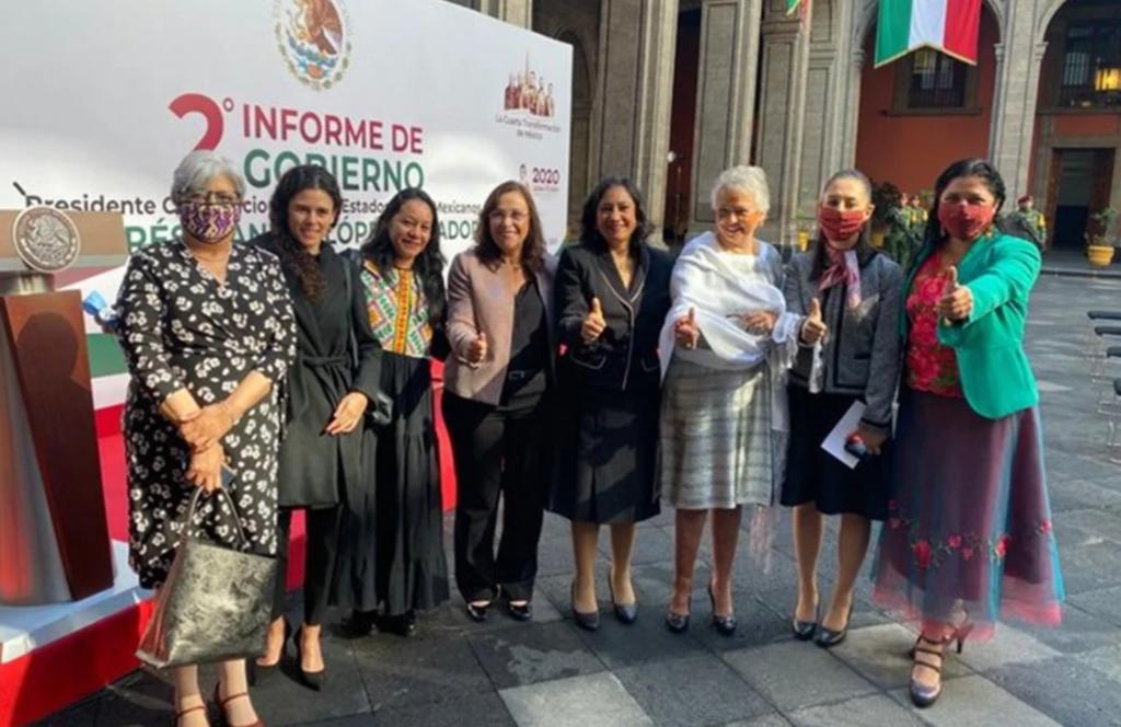 Mujeres del gabinete, juntas en foto por Segundo Informe de AMLO